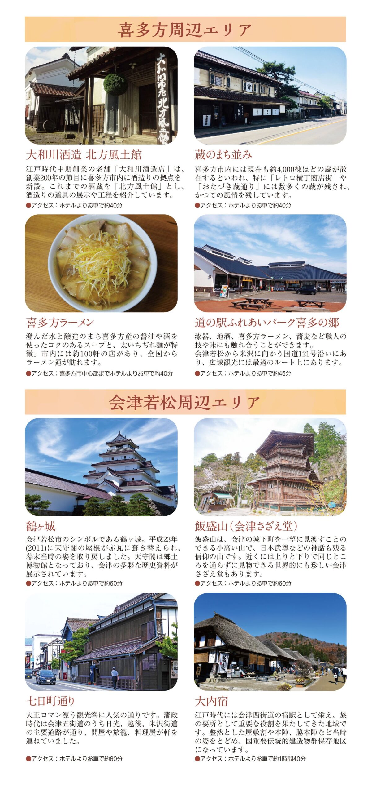 裏磐梯高原ホテル　観光スポット